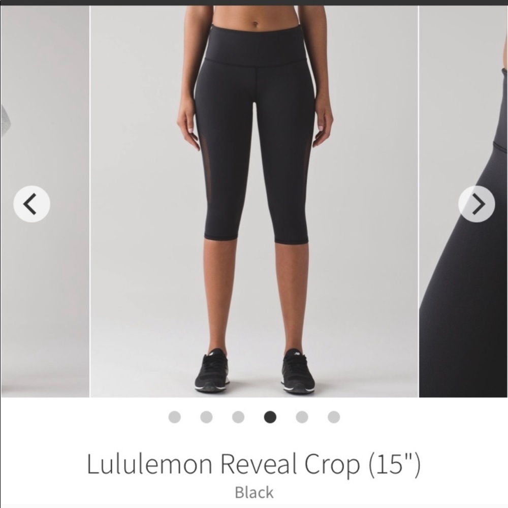 NWT Lululemon Reveal Crop in black -Size 12